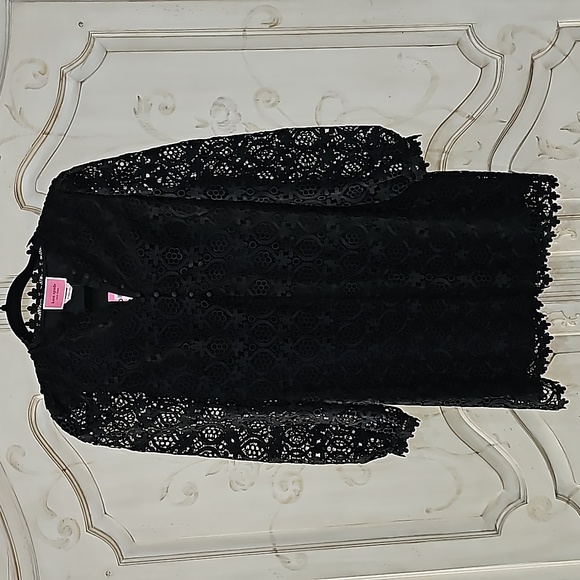 NWT kate spade Black Scallop Lace Mini Dress - Picture 7 of 13